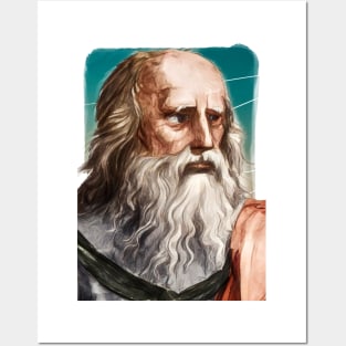 Greek philosopher Plato illustration Posters and Art